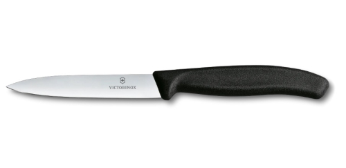 Skærekniv 8 cm, sort plastik - Victorinox