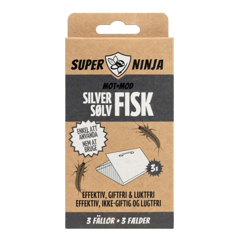 Sølvfiskefælde, 3-pak - Super Ninja