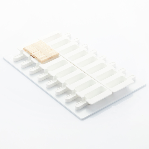 Silikone iform, Brick mini, 2 forme med 8 glas + 50 pinde - Martellato