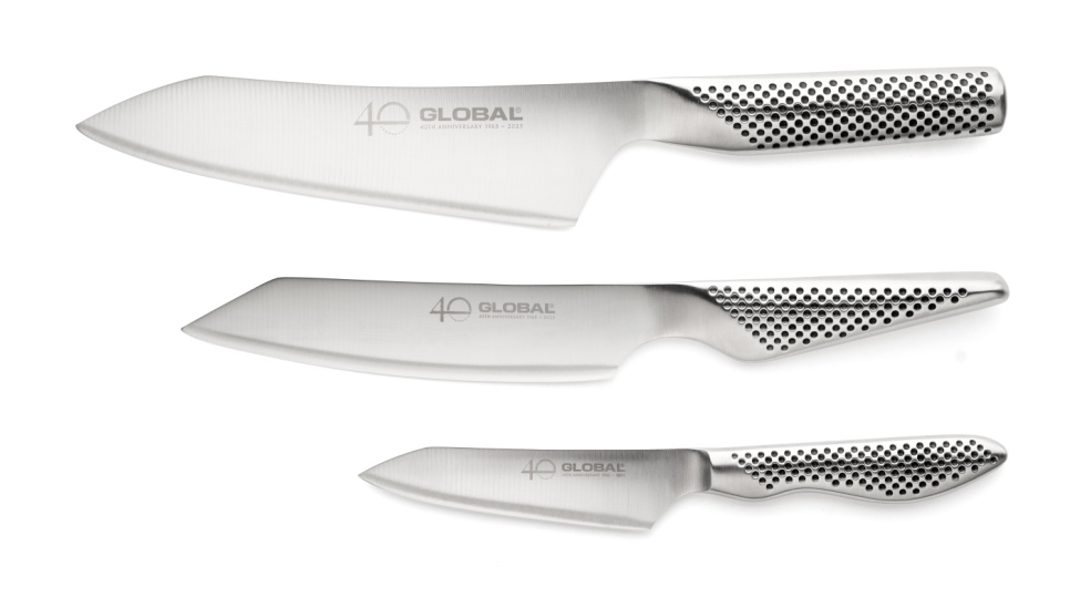 Knifeset, G-4, GS-58, GS-110, 40 year anniversary - Global i gruppen Madlavning / Køkkenknive / Kokkeknive hos The Kitchen Lab (1073-29592)