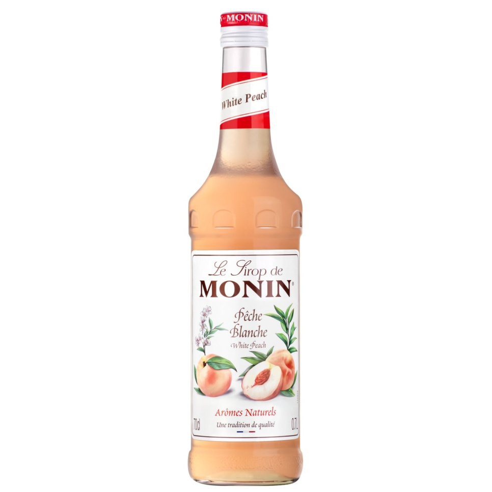 Monin White Peach Syrup 70 cl i gruppen Bar & Vin / Bar udstyr / Øvrig bar udstyr hos The Kitchen Lab (1083-30777)