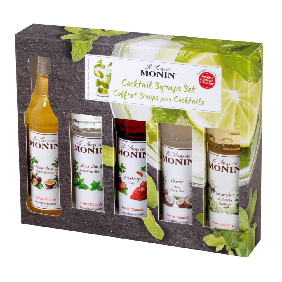 Monin Cocktail Set Syrup 5 x 5 cl i gruppen Bar & Vin / Bar udstyr / Øvrig bar udstyr hos The Kitchen Lab (1083-30785)