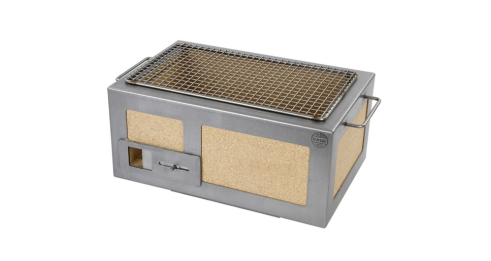 Bordgrill/Konro grill, 40x26cm med stel af rustfrit stål - Kasai i gruppen Grill, komfurer & ovne / Grill / Bordgrill hos The Kitchen Lab (1512-25807)